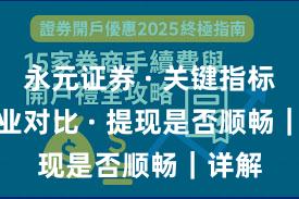 永元证券 · 关键指标 · 行业对比 · 提现是否顺畅｜详解